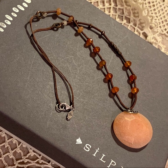 SILPADA Sterling Silver Red Adventurine Pearl Agate and quartzite Necklace - Picture 4 of 7